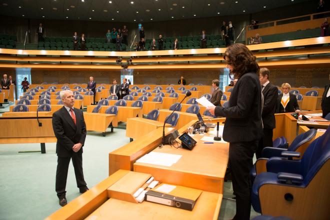 Beëdiging van Johan Houwers (VVD)