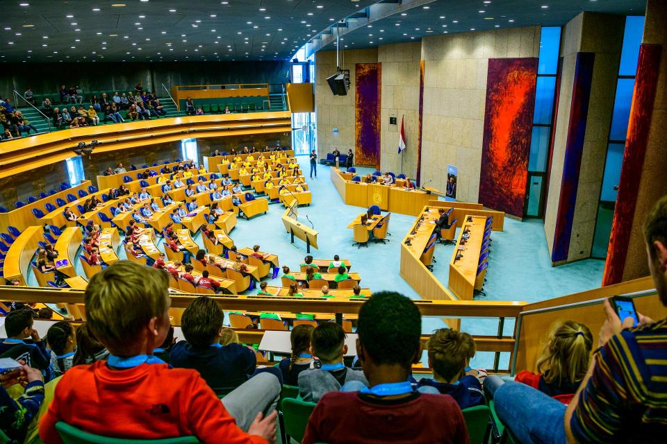 Scholieren tijdens het Nationaal Jeugddebat 2019