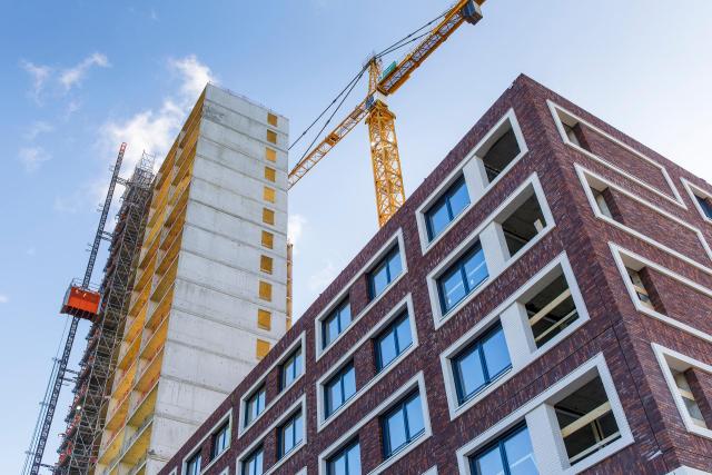 Beeld van een nieuwe flat in aanbouw