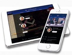 Tablet en smartphone met daarop de app Debat Direct